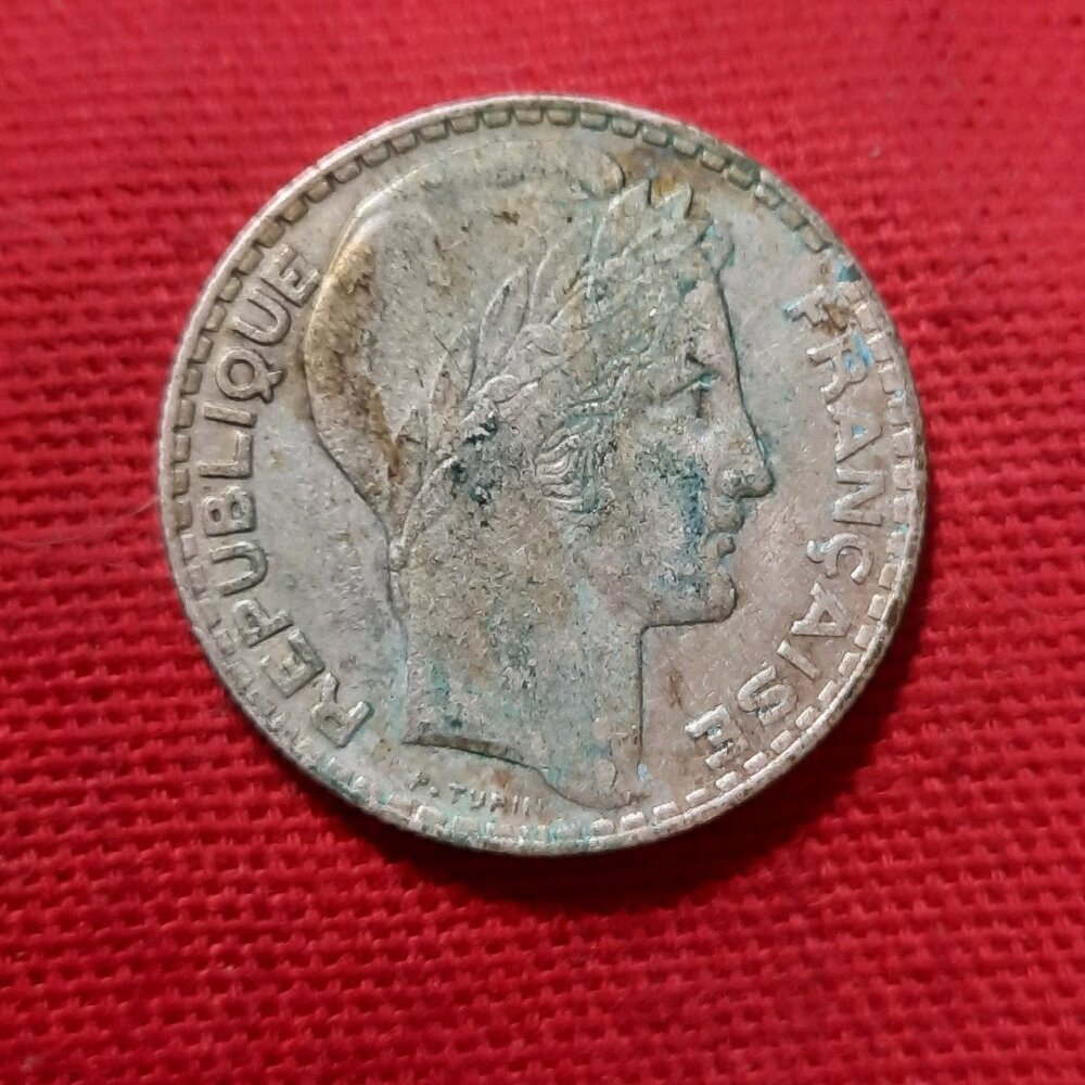 1933 10 Francs Silver coin